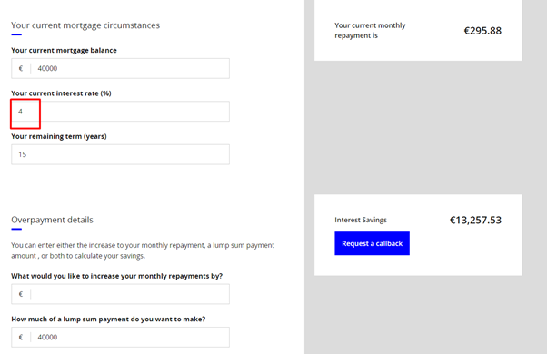 Mortgage Overpayment Calculator 
